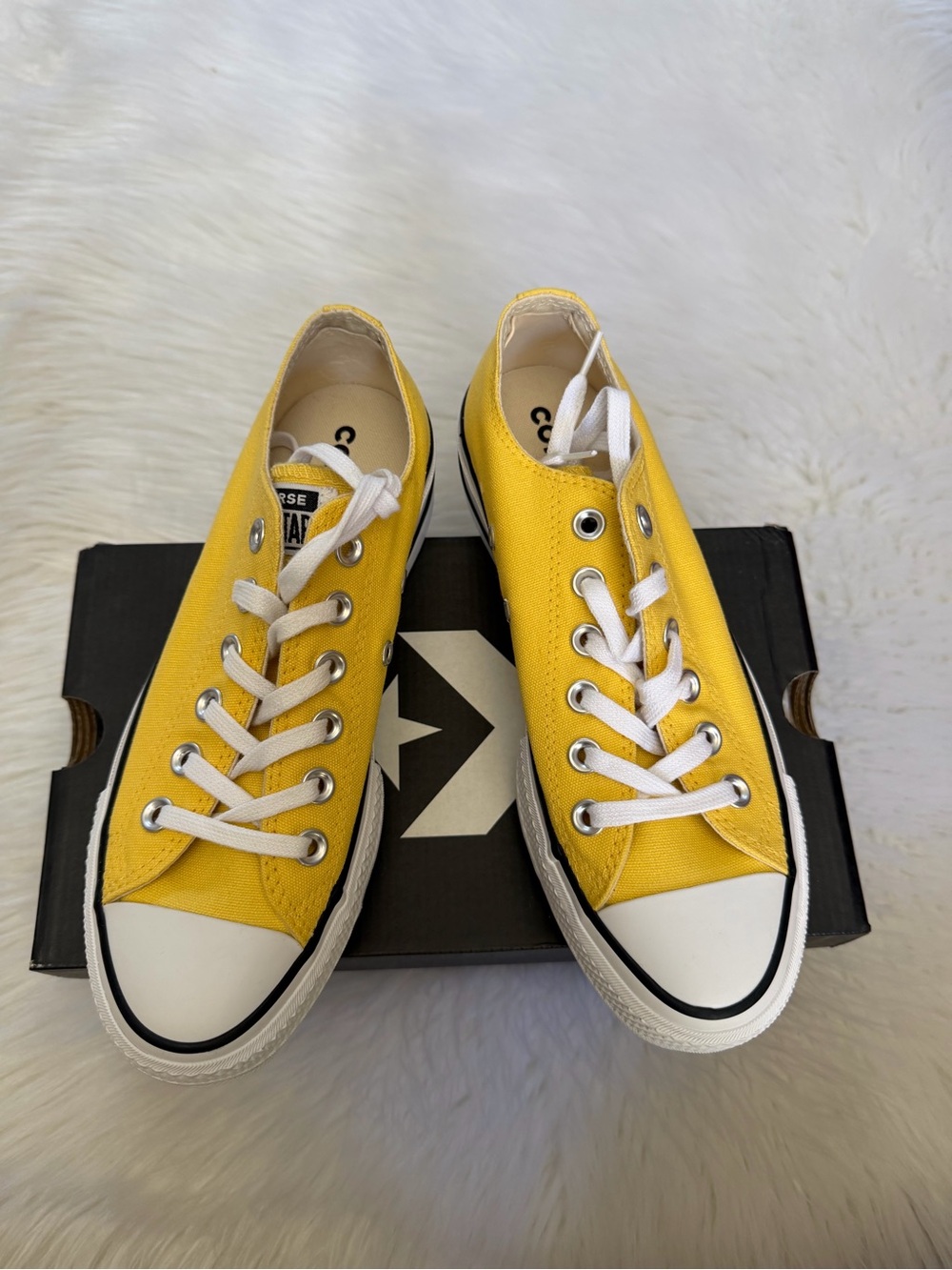 Converse Yellow Low Top Platform Sneakers Sz 6.5